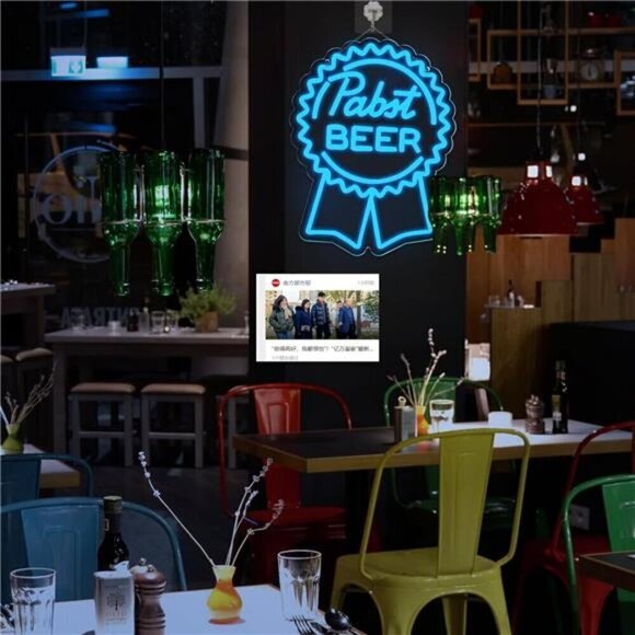 Pabst Beer Neon Signs Wall Decor LED Neon Lights Suitable for Man Cave Bar PUB - Picture 3 of 7